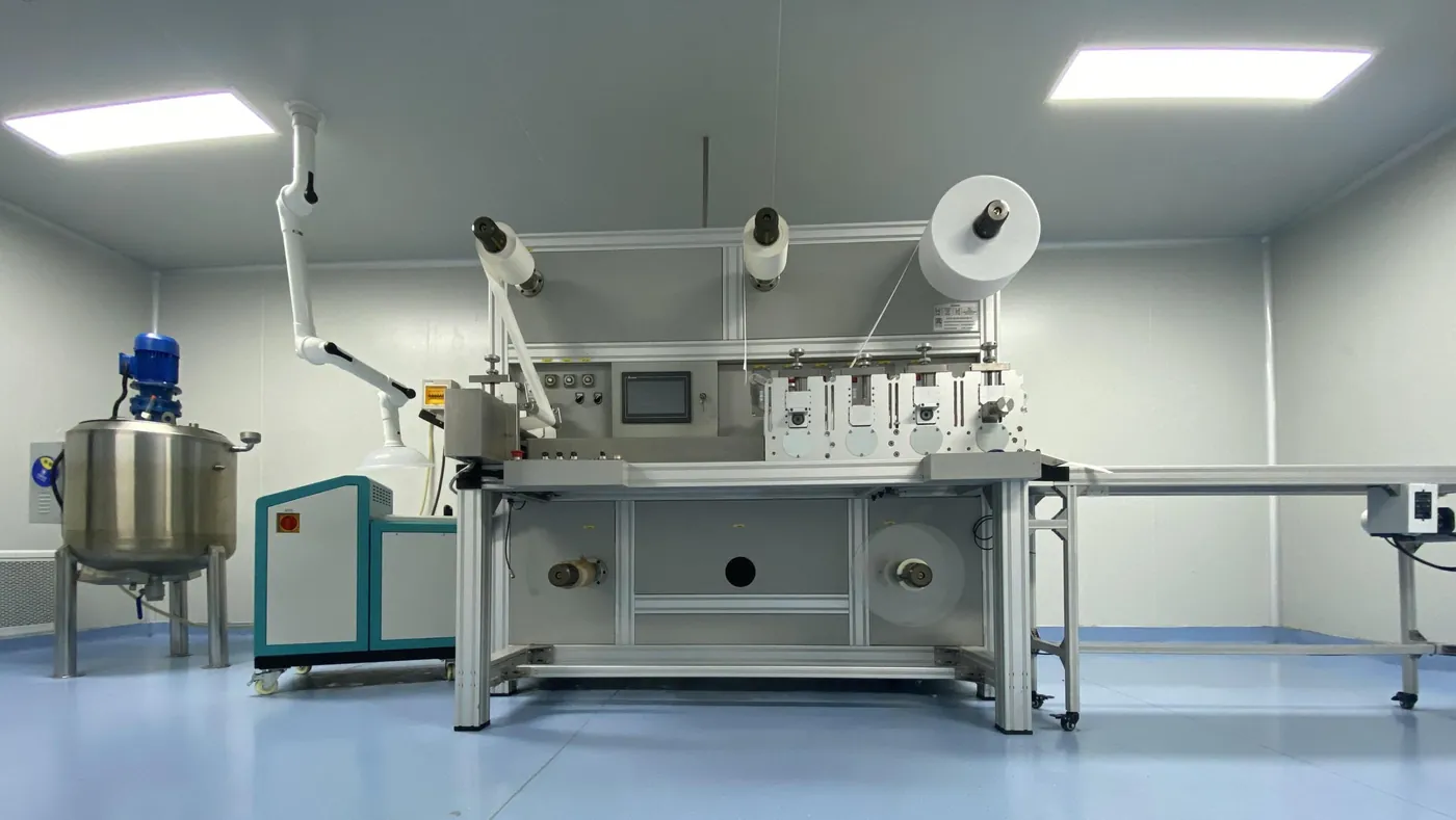 Clean production room with processing equipment at Sichuan Banlun Pharmaceutical