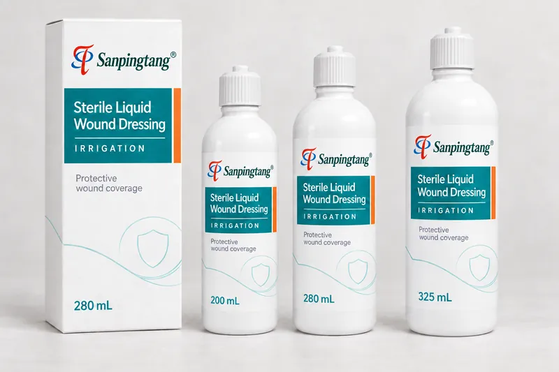 Sterile liquid wound dressing in spray, bottle and pouch formats